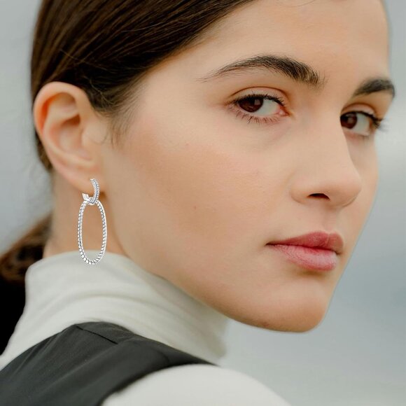 Sterling Silver Hoop Earrings Small Dangle Boho Gifts for Sensitive Ears Men’s W - Picture 3 of 9